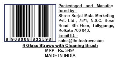 Glass Straw With Straw Cleaning Brush | 4 Glass Straws Transparent & 1 Cleaner | Clear Reusable Straw Glass, Elegant Alternate T
